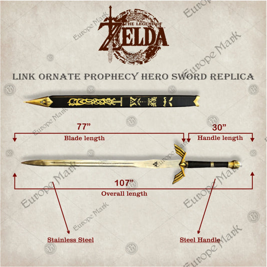 Link Ornate Prophecy & Shield Set – Zelda Collectible