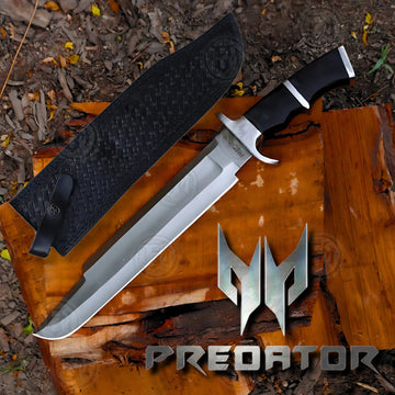 Premium Predator Bowie Knife Cosplay Replica with Ebony Stand