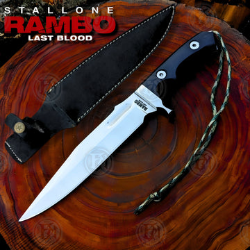 Premium Rambo Last Blood Bowie Knife Replica with 440c stainless steel.