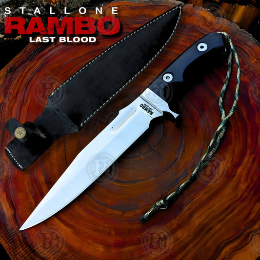Premium Rambo Last Blood Bowie Knife Replica with 440c stainless steel.