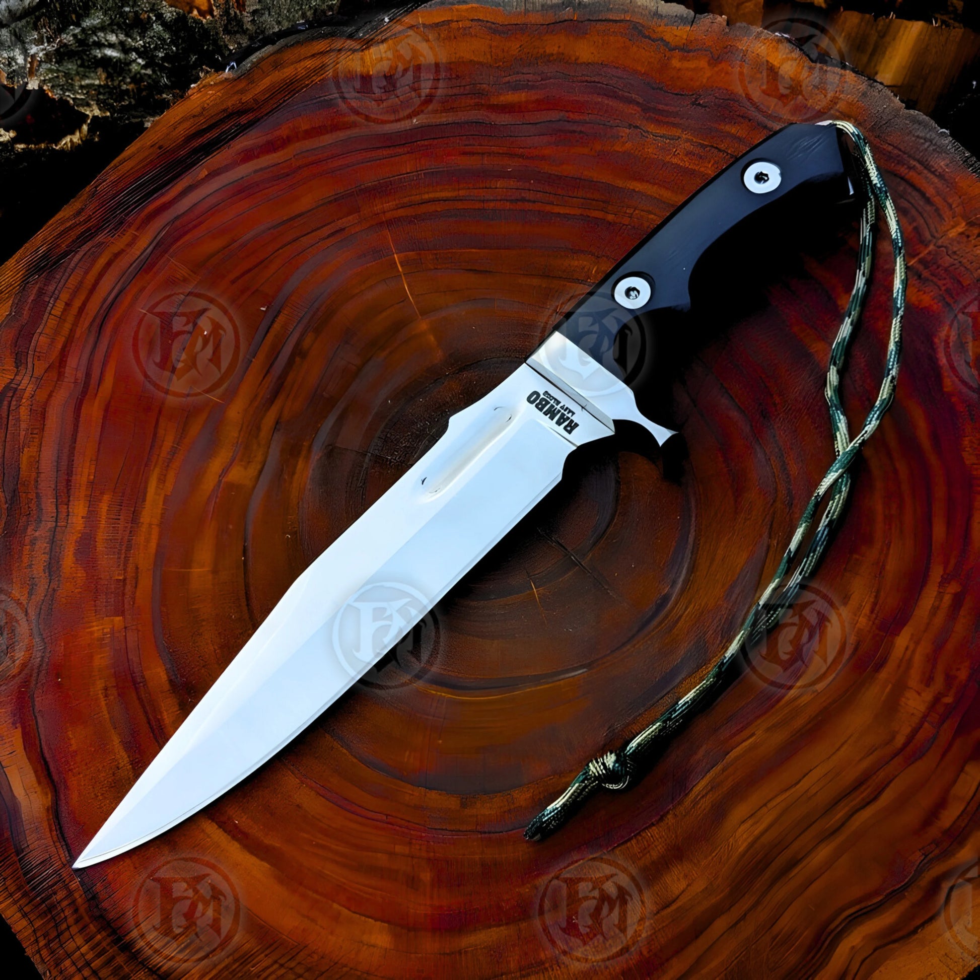 Premium Rambo Last Blood Bowie Knife Replica with 440c stainless steel.