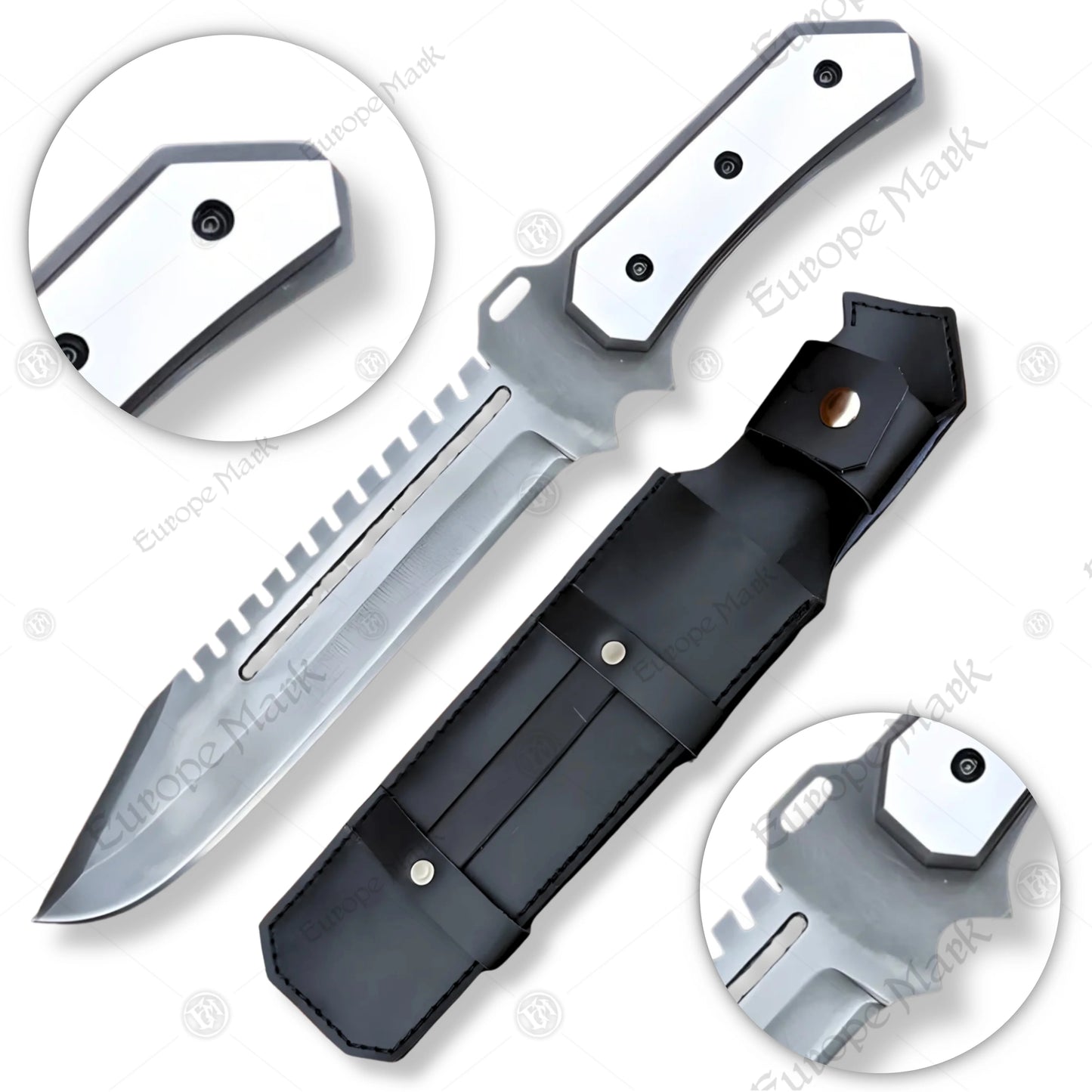 Premium Resident Evil 5 Wesker S.T.A.R.S. Knife Cosplay Replica with Walnut Stand