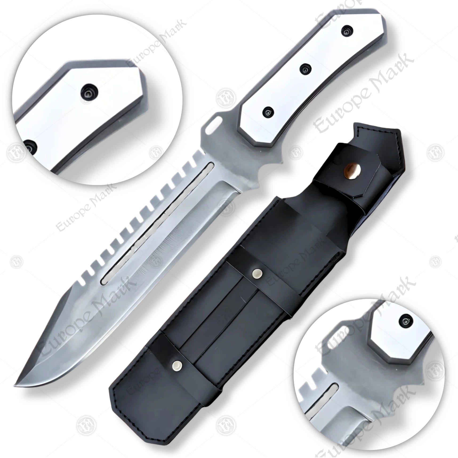 Premium Resident Evil 5 Wesker S.T.A.R.S. Knife Cosplay Replica with Walnut Stand