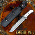 Premium Resident Evil 5 Wesker S.T.A.R.S. Knife Cosplay Replica with Walnut Stand