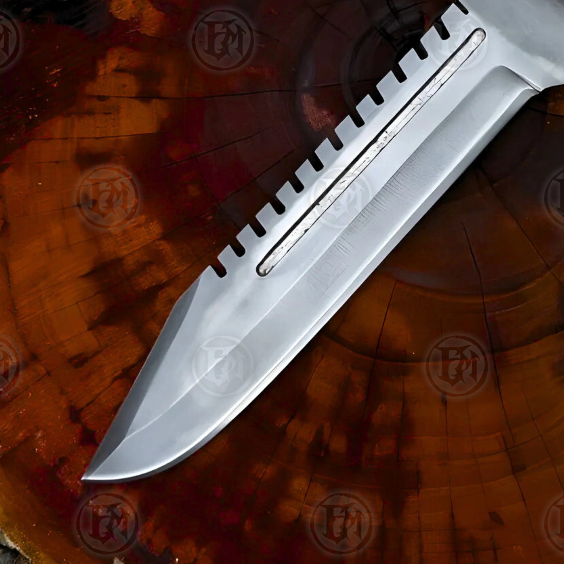 Premium Resident Evil 5 Wesker S.T.A.R.S. Knife Cosplay Replica with Walnut Stand