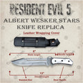Premium Resident Evil 5 Wesker S.T.A.R.S. Knife Cosplay Replica with Walnut Stand