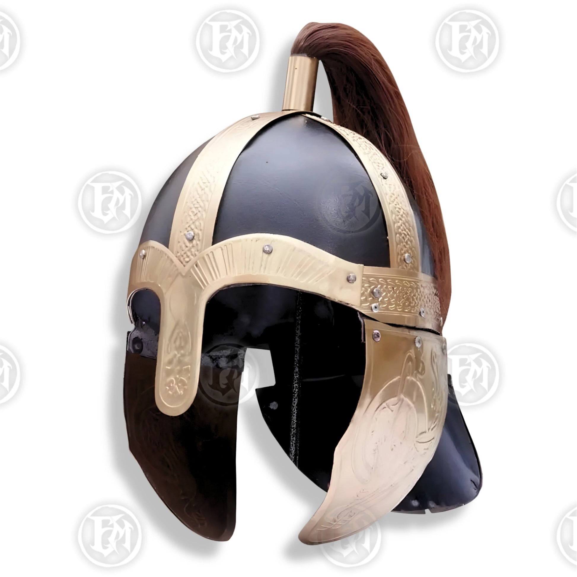 Premium Roman Gladiator Armor Helmet Replica with stainless steel.