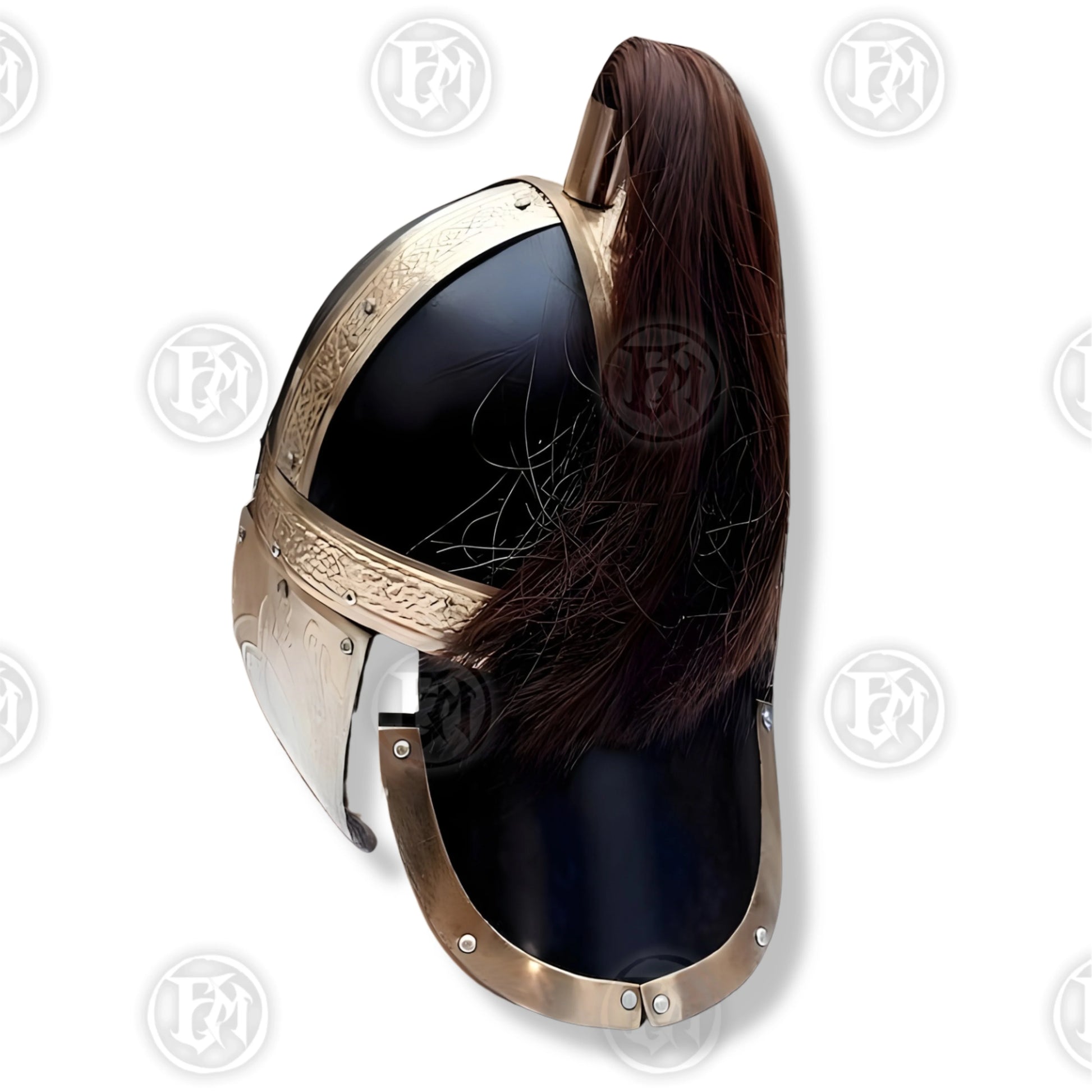 Premium Roman Gladiator Armor Helmet Replica with stainless steel.