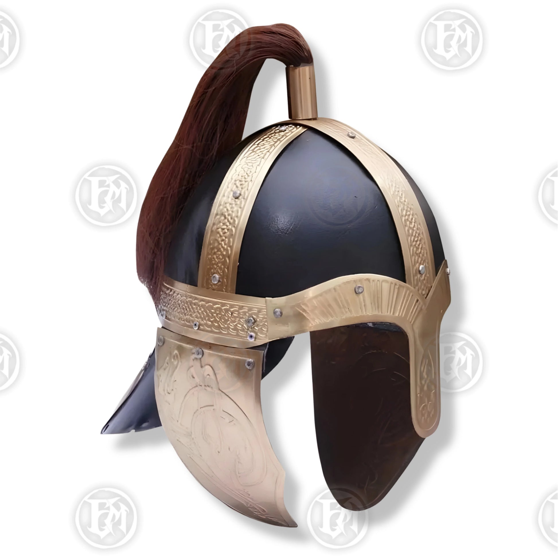 Premium Roman Gladiator Armor Helmet Replica with stainless steel.
