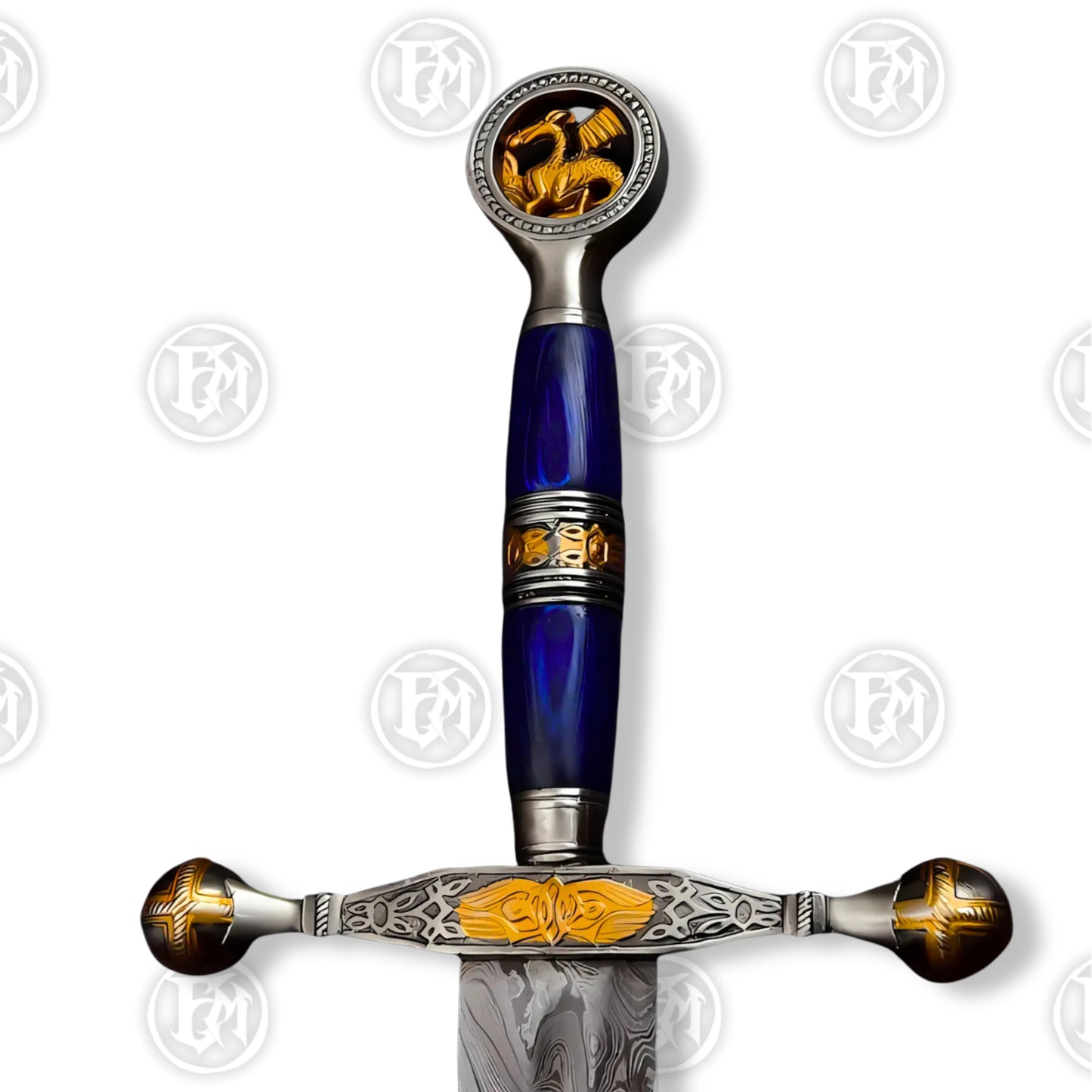 Saint George Dragon Slayer Damascus Sword