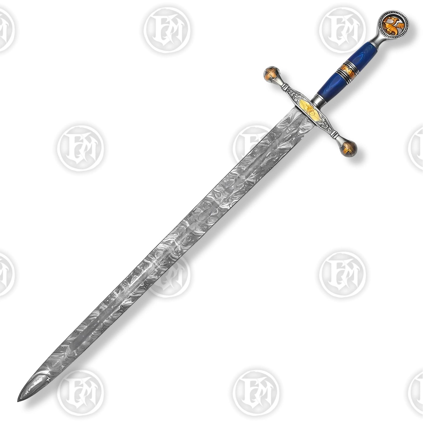 Saint George Dragon Slayer Damascus Sword
