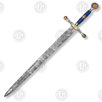Saint George Dragon Slayer Damascus Sword