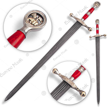Saint George Dragon Slayer Damascus Sword