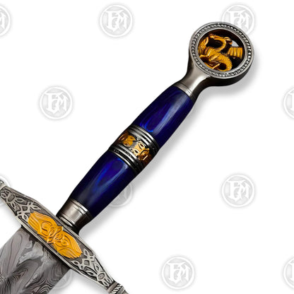 Saint George Dragon Slayer Damascus Sword