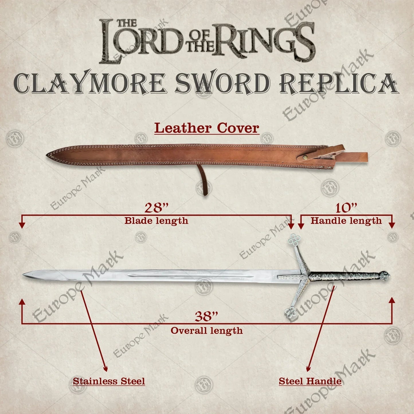 Royal Scottish Claymore Replica Sword – LOTR