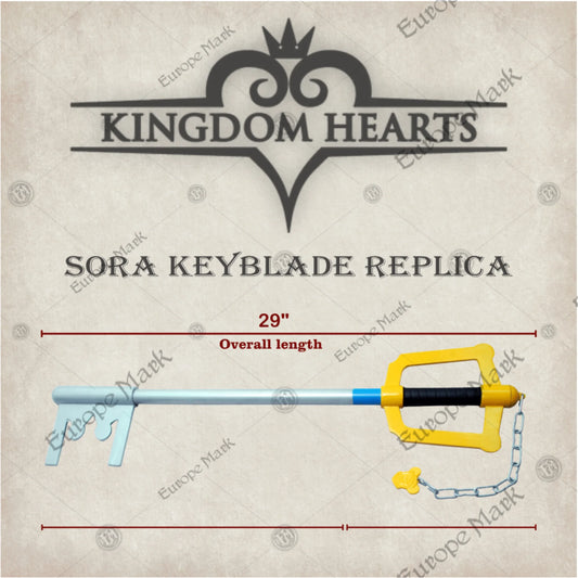 Premium Sora Kingdom Hearts Keyblade Replica with stainless steel blade.