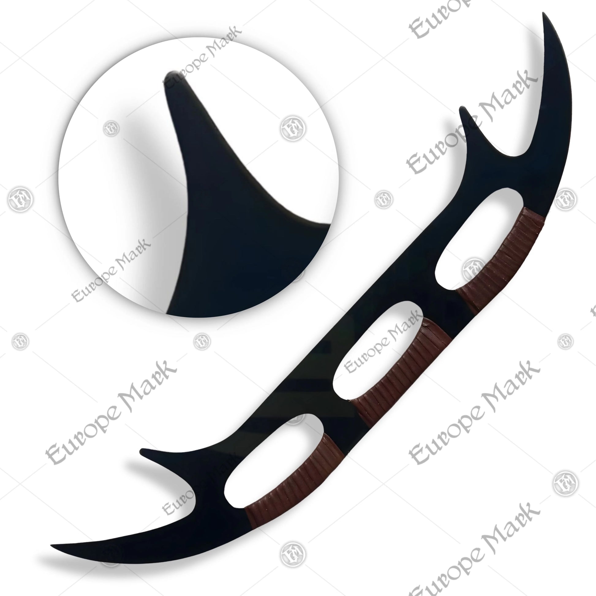 Premium Star Trek Full Tang Black Klingon Bat'leth Replica witn stainless steel blade.