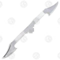 Premium Star Trek Medieval White Klingon Bat'leth Replica with stainless steel blade.