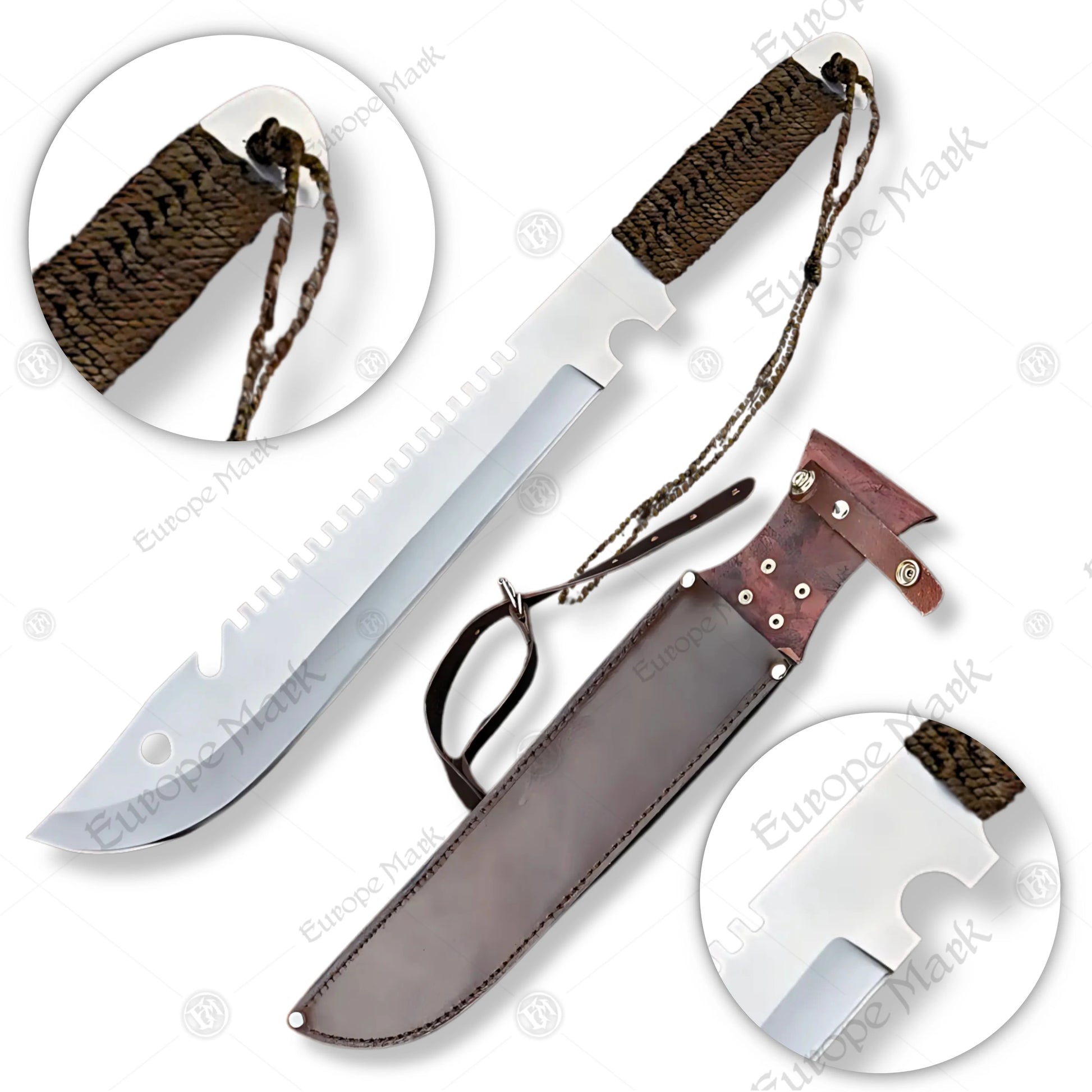 Premium Supernatural Dean’s Machete Knife Replica with Walnut Stand
