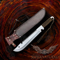 Premium Supernatural Dean’s Machete Knife Replica with Walnut Stand