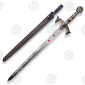 Premium Templar Knights Stainless Steel Sword Replica with Hardwood Plaque