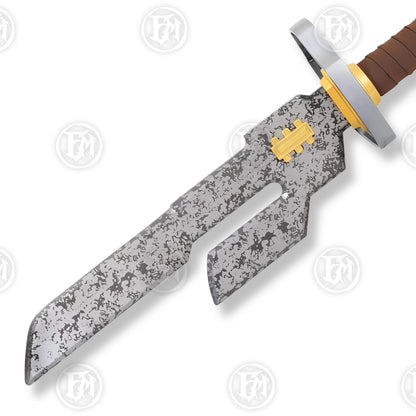 Premium Toji Fushiguro Jujutsu Kaisen Damascus Sword Replica with Ebony Plaque