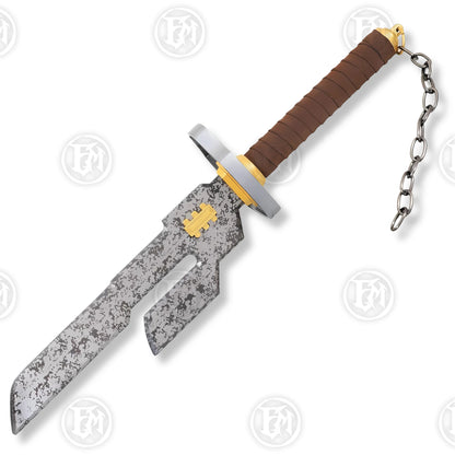 Premium Toji Fushiguro Jujutsu Kaisen Damascus Sword Replica with Ebony Plaque