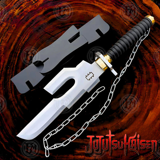 Premium Toji Fushiguro Jujutsu Kaisen Sword Replica with Ebony Plaque.