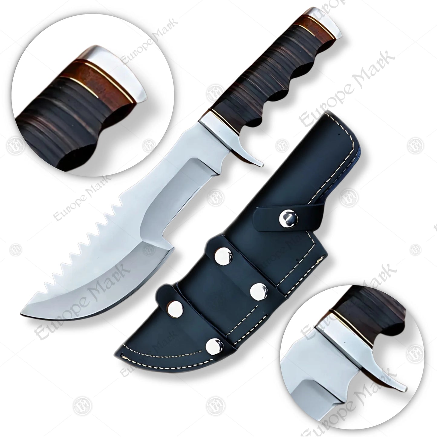 Premium Tom Brown Tracker Elite Knife Replica with Walnut Stand
