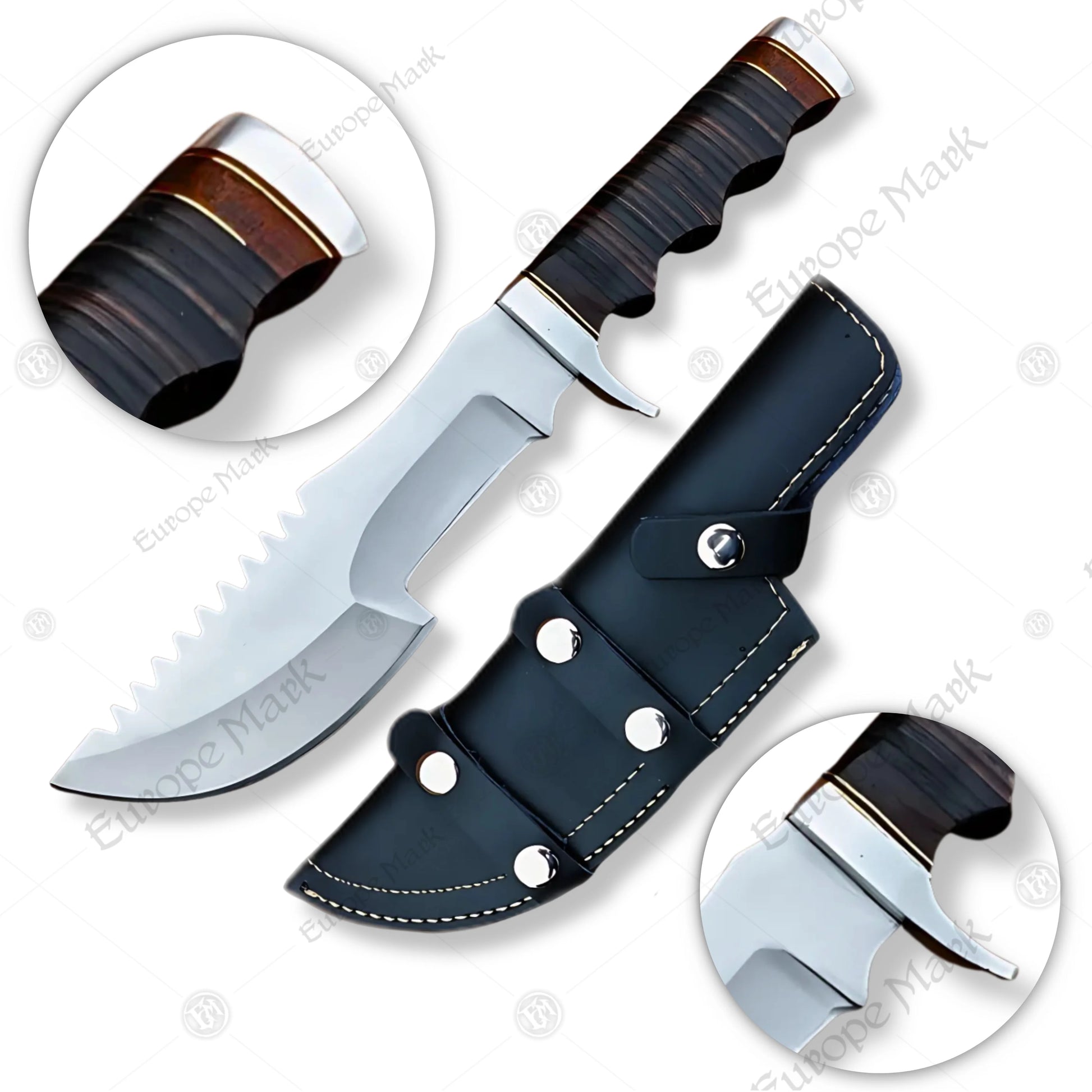 Premium Tom Brown Tracker Elite Knife Replica with Walnut Stand