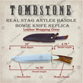 Premium Tombstone Billy Clanton Bowie Knife Replica with 1095 carbon steel.