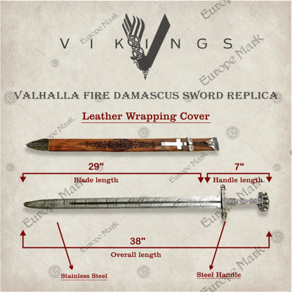 Valhalla Wooden Damascus Viking Sword