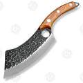 Premium Viking Forged Damascus Boning Cleaver with Rosewood Stand