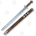Premium Viking Heritage Damascus Sword Replica with Runic Scabbard