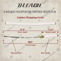 Zaraki Kenpachi Sword Replica – Bleach Anime Collectible Sword with Hand-Wrapped Wax Rope Handle and Carbon Steel Blade.
