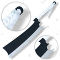 Premium Zaraki Nozarashi Shikai Sword Replica Bleach with Mahogany Stand.