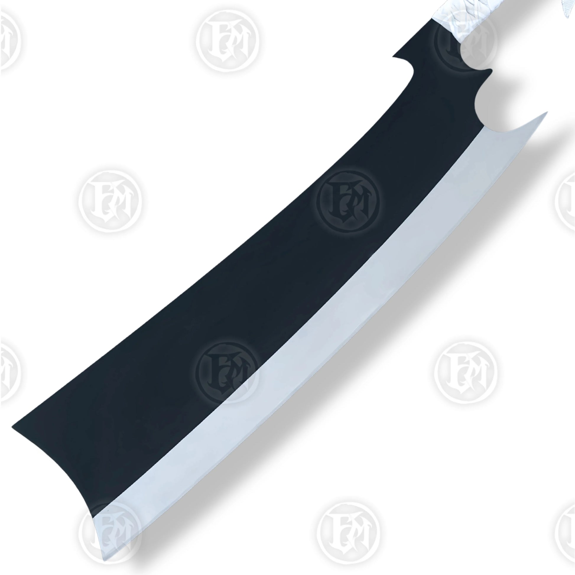 Premium Zaraki Nozarashi Shikai Sword Replica Bleach with Mahogany Stand.
